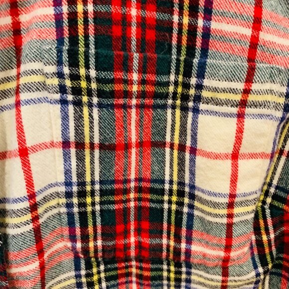 L.L Bean Women's Heavy Flannel Shirt Size M 100% Organic Cotton Long Sleeve - Picture 14 of 16